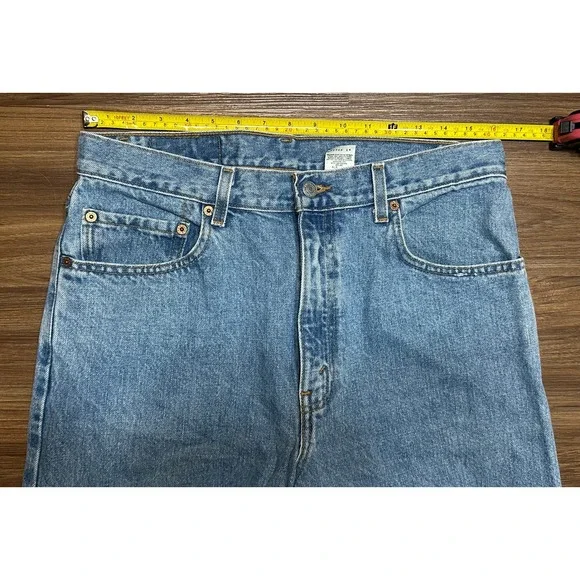 Vintage 98' Levi's 505 Regular Fit Straight Leg Light Wash Mens Jeans Sz 34x36 - Picture 5 of 9